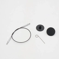 Thin Black/Silver 360 degree Swivel IC Cable 40cm