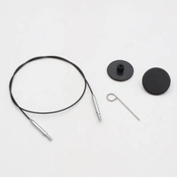 Thin Black/Silver 360 degree Swivel IC Cable 60cm