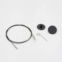 Thin Black/Silver 360 degree Swivel IC Cable 80cm