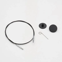 Thin Black/Silver 360 degree Swivel IC Cable 100cm
