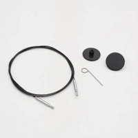 Thin Black/Silver 360 degree Swivel IC Cable 120cm