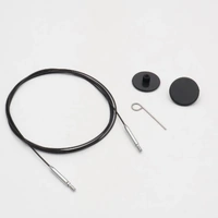 Thin Black/Silver 360 degree Swivel IC Cable 150cm