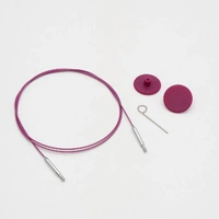 Thin Purple 360 degree Swivel IC Cable 100cm