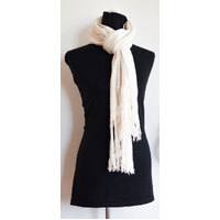 Hand Woven Scarf A01 Ecru