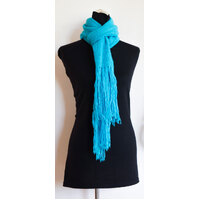 Hand Woven Scarf A17 Aqua