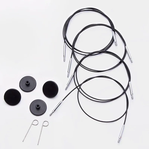 Black/Silver Stainless Steel Fixed IC Cables