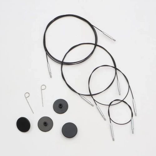 Thin & Flex Black/Silver 360 degree Swivel IC Cables